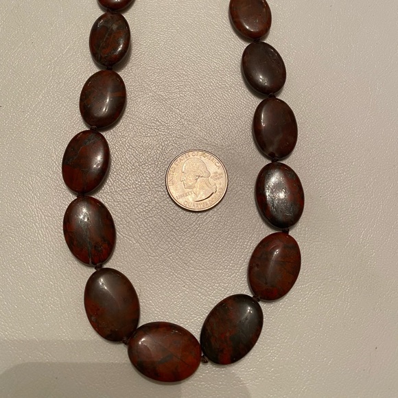 Mahogany Obsidian flat oval strand - Picture 3 of 7